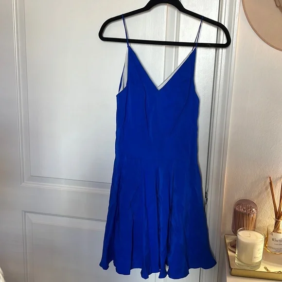 amanda uprichard blue silk dress Amanda Uprichard main image 0